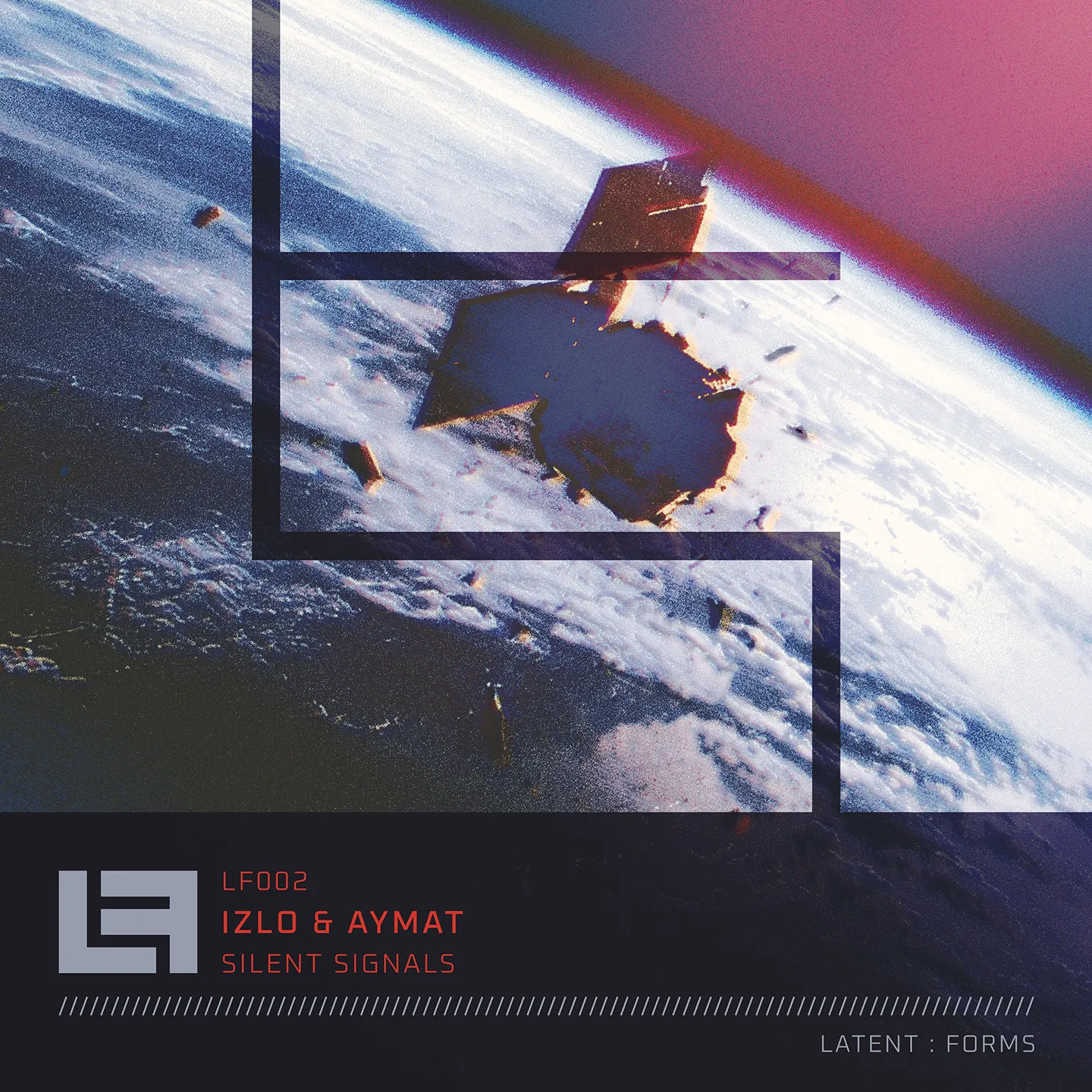 Digital album cover for the Izlo & Aymat "Silent Signals" single track release on Latent : Forms.